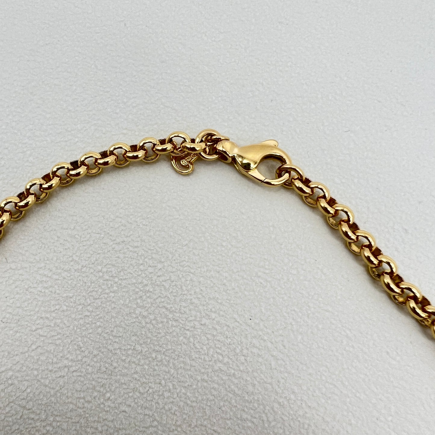 Burberry Vintage Dark Green Rhinestone and Pearl Round Shape Pendant Golden Long Necklace
