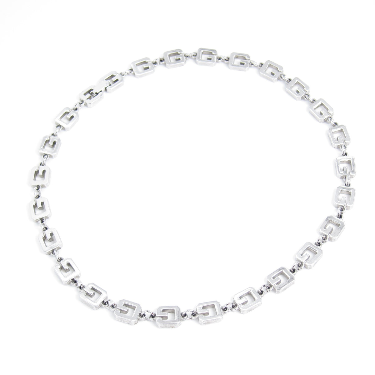 Givenchy Vintage 4G Logo Silver-Tone Necklace