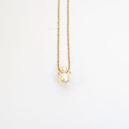 Christian Dior 復古珍珠與水鑽金項鍊