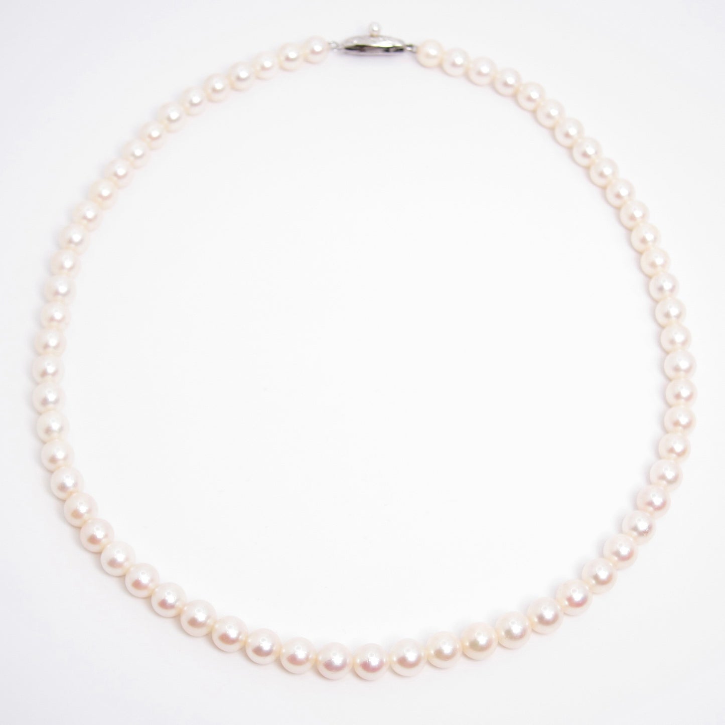 Tasaki Vintage Akoya Pearl with 14K White Gold Clasp Necklace