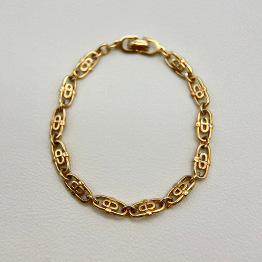 Christian Dior Vintage CD Logo Golden Bracelet