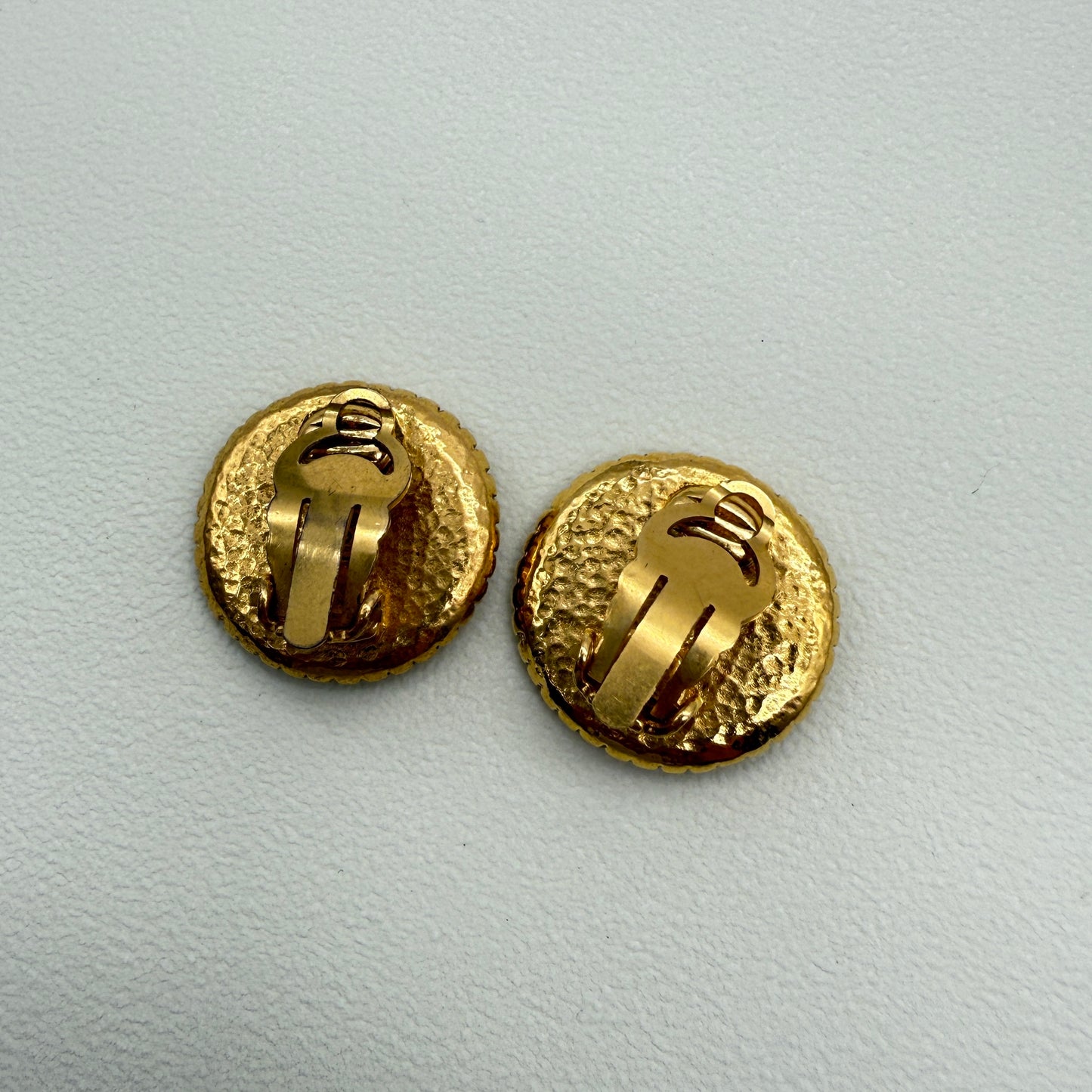 Chanel Vintage CC Logo Golden Clip-on Earrings