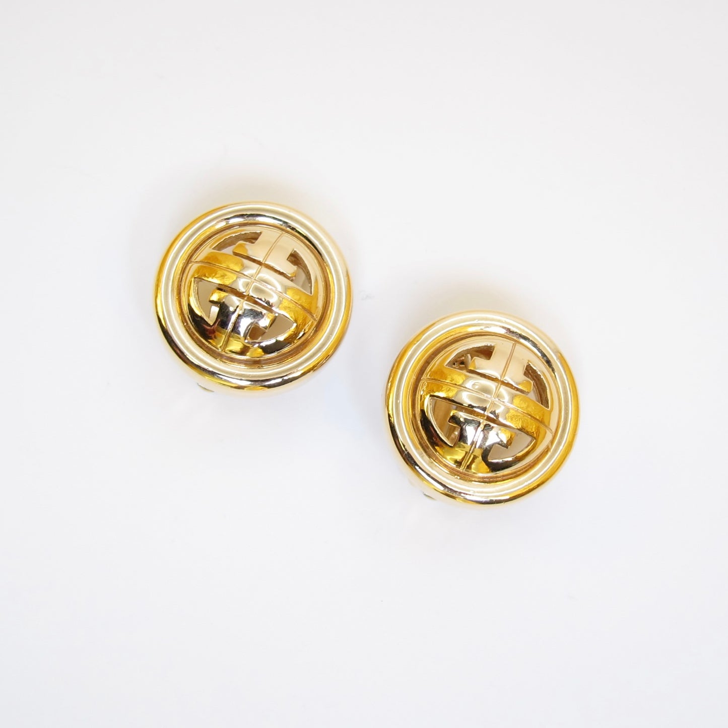 Givenchy Vintage 4G Logo Golden Clip-on Earrings