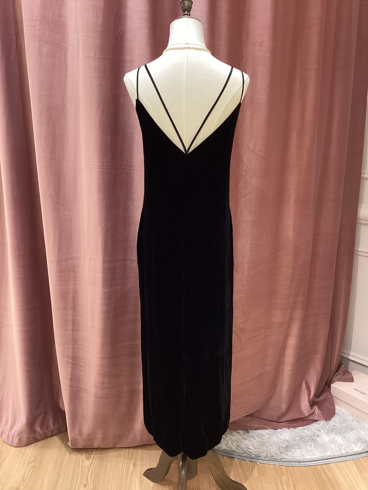 Armani Vintage Overalls Velor Black Jumpsuit