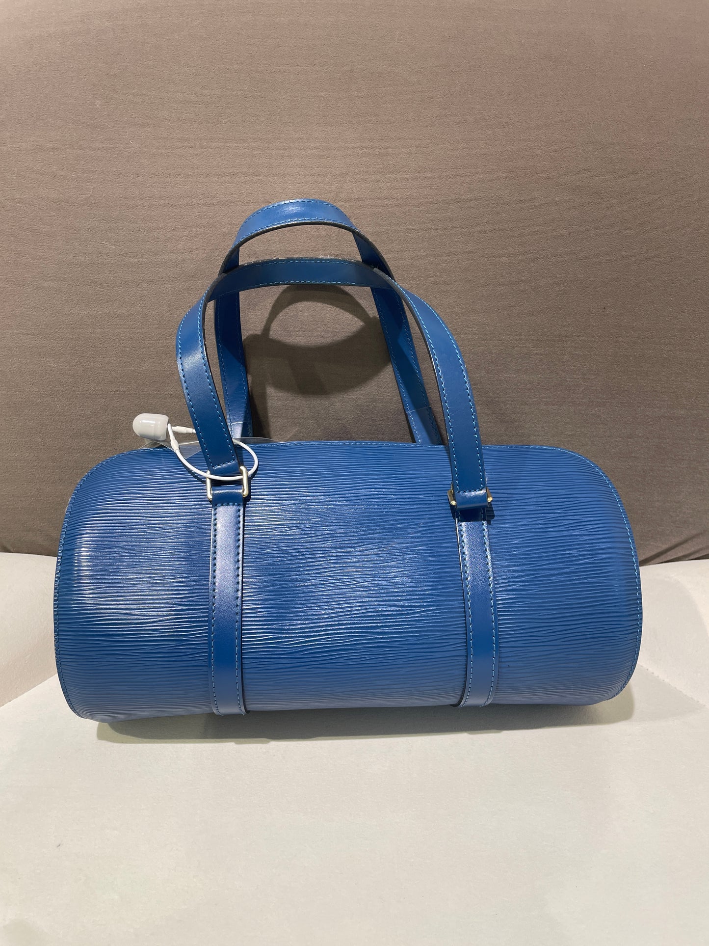 Louis Vuitton Vintage Blue Color Epi Soufflot Roll Bag With Mini Roll Pouch