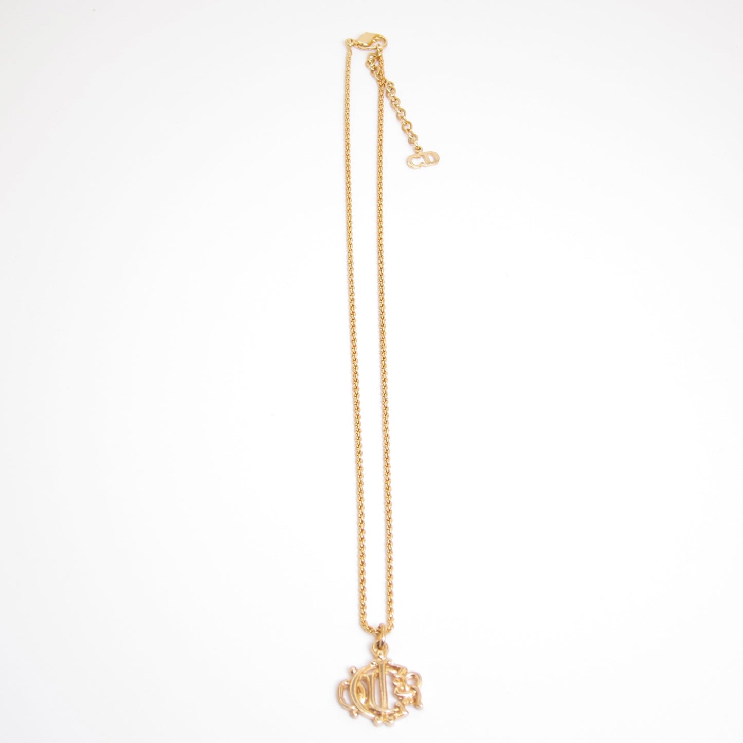 Christian Dior Vintage Dior Logo Golden Necklace