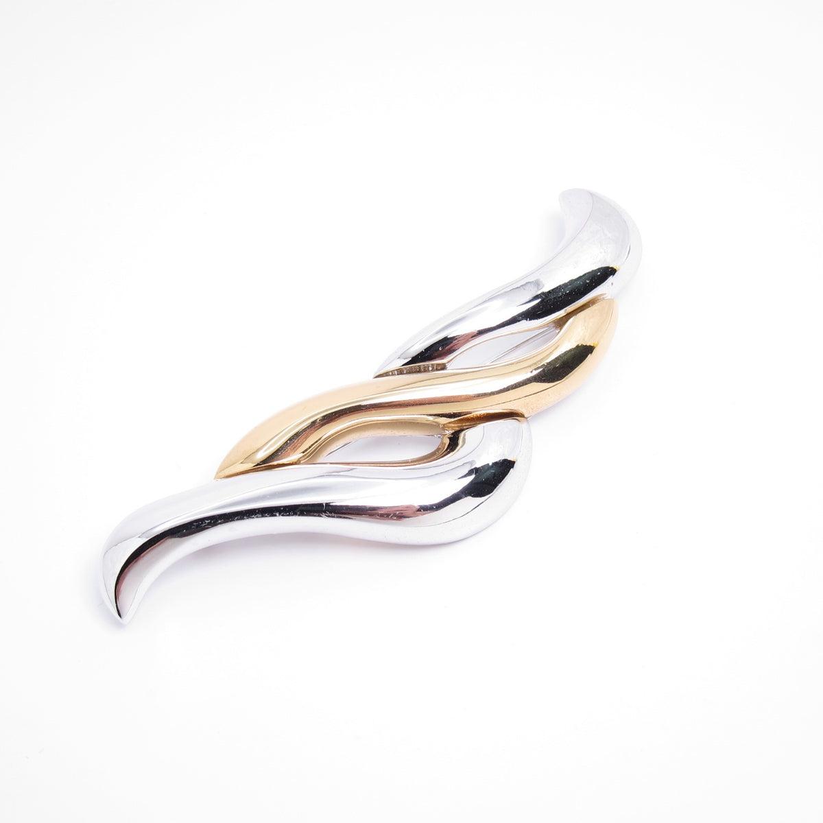 Givenchy Vintage Two Tone Wave Brooch