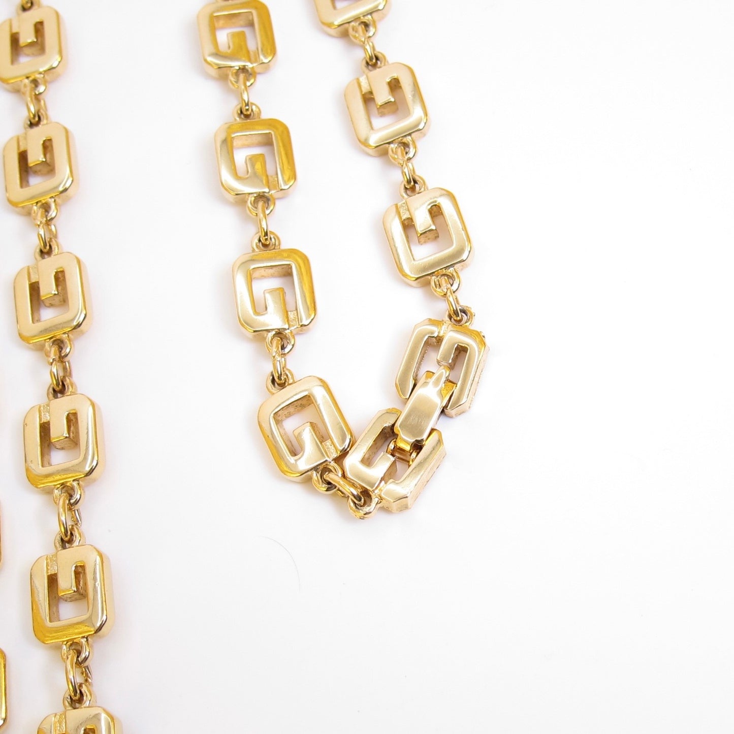 Givenchy Vintage G Logo Golden Long Necklace