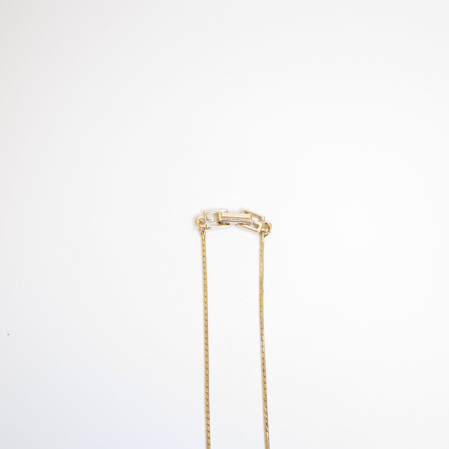 Givenchy Vintage G Logo Heart Golden Necklace