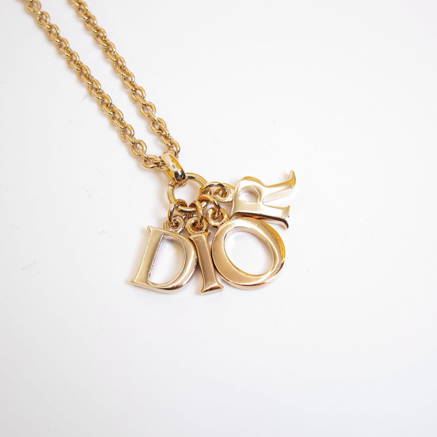 Christian Dior Vintage Dior 字母吊墜金色項鍊