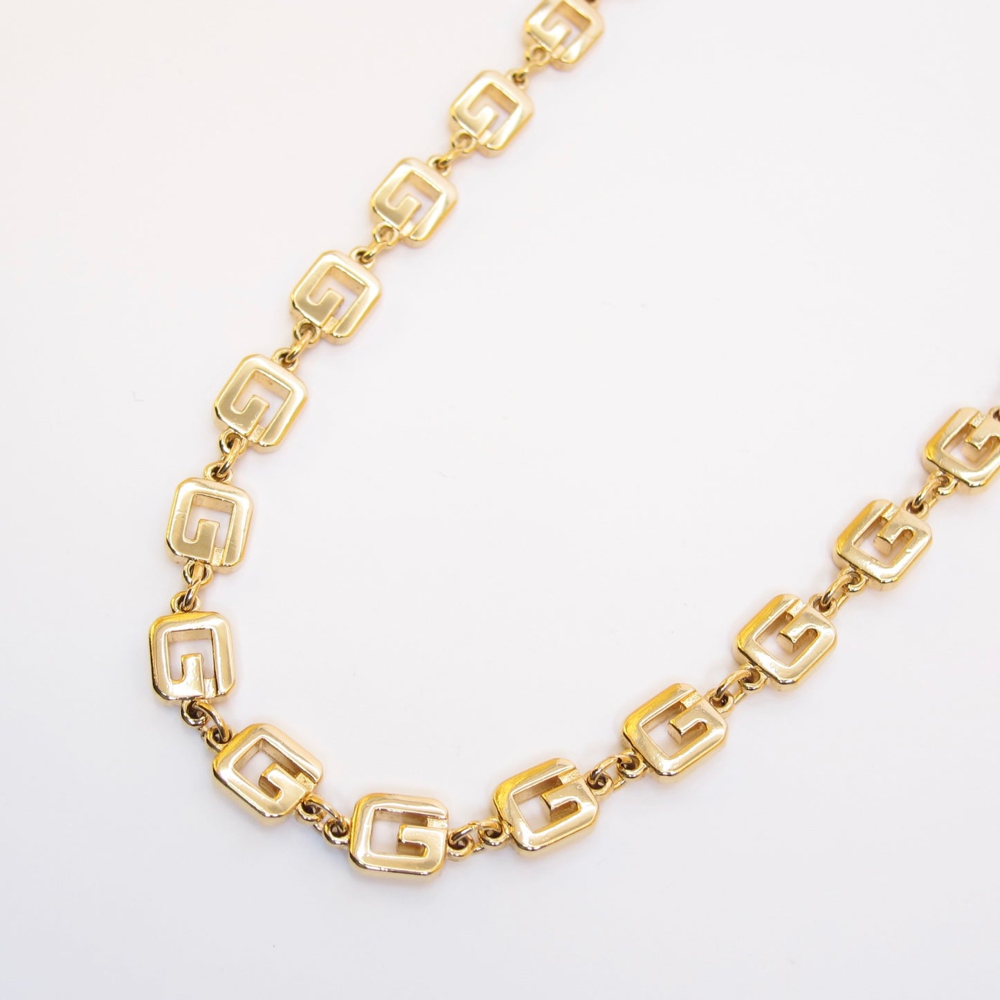 Givenchy Vintage G Logo Golden Long Necklace