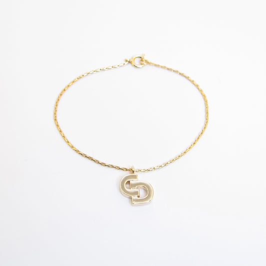 Christian Dior Vintage CD Logo Golden Bracelet