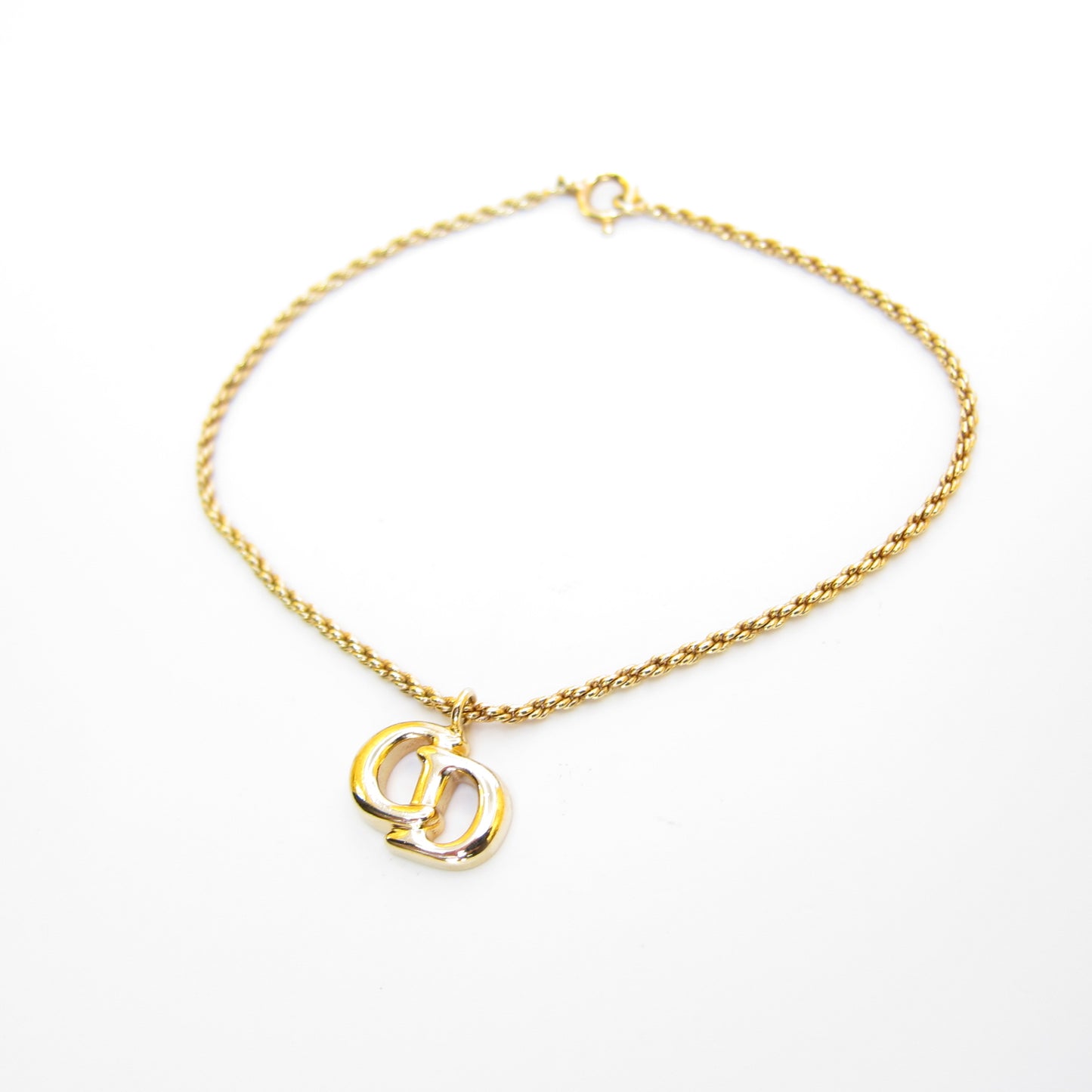 Christian Dior Vintage CD Logo Golden Bracelet