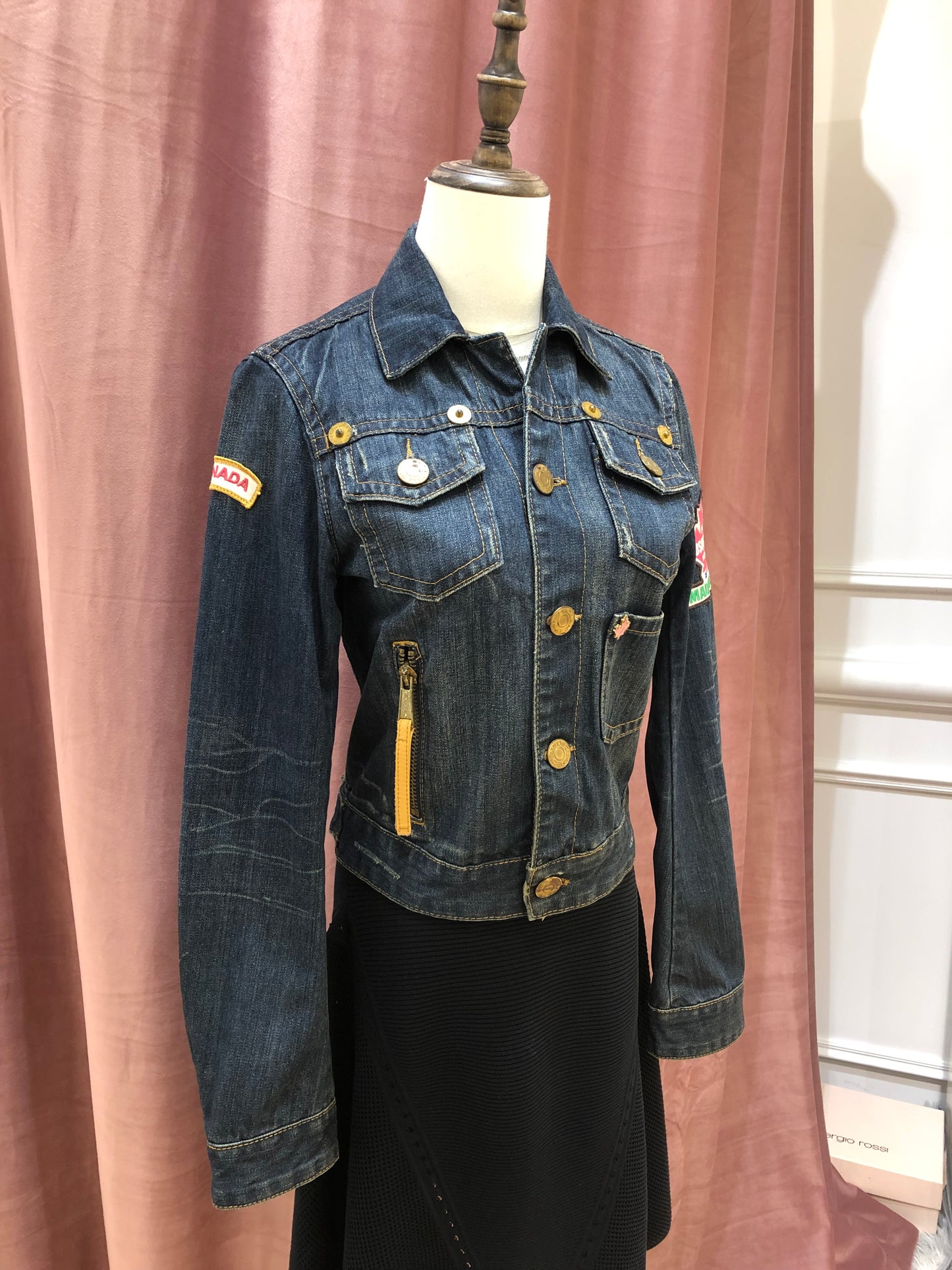 Dsquared2 Vintage Canada Patch Denim Jacket
