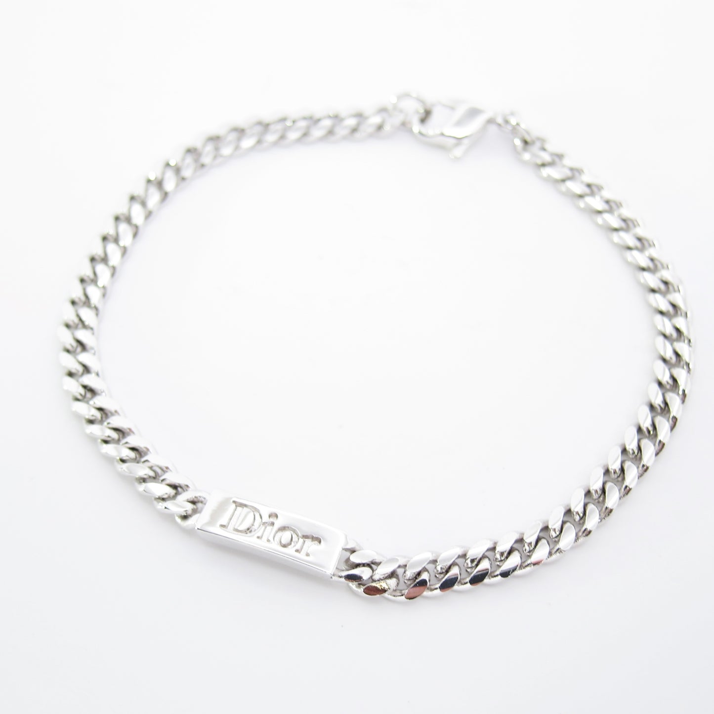 Christian Dior Vintage Dior Logo Silver Bracelet