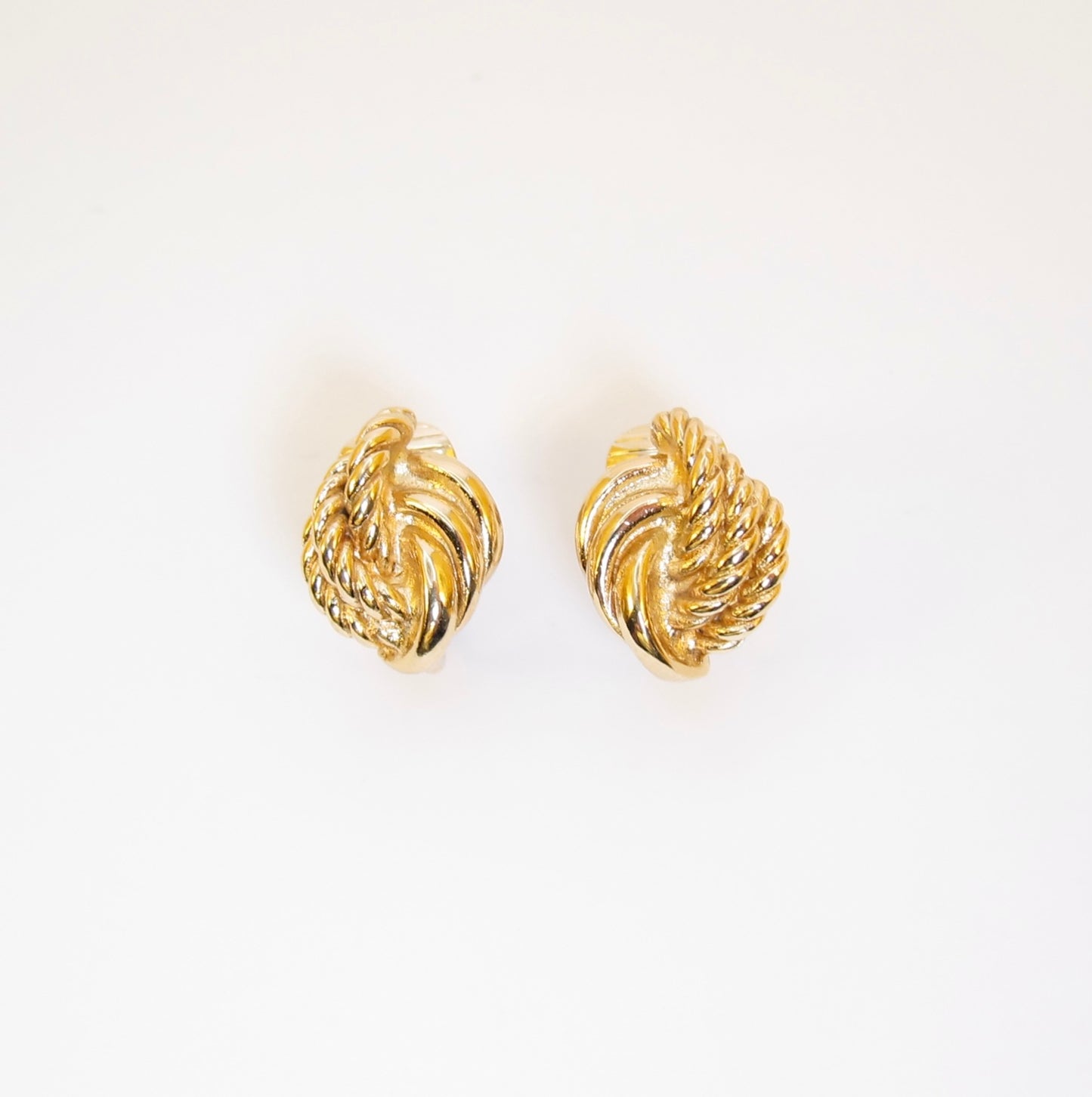 Christian Dior Vintage Stylish Golden Clip-on Earrings