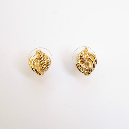 Christian Dior Vintage Stylish Golden Earrings
