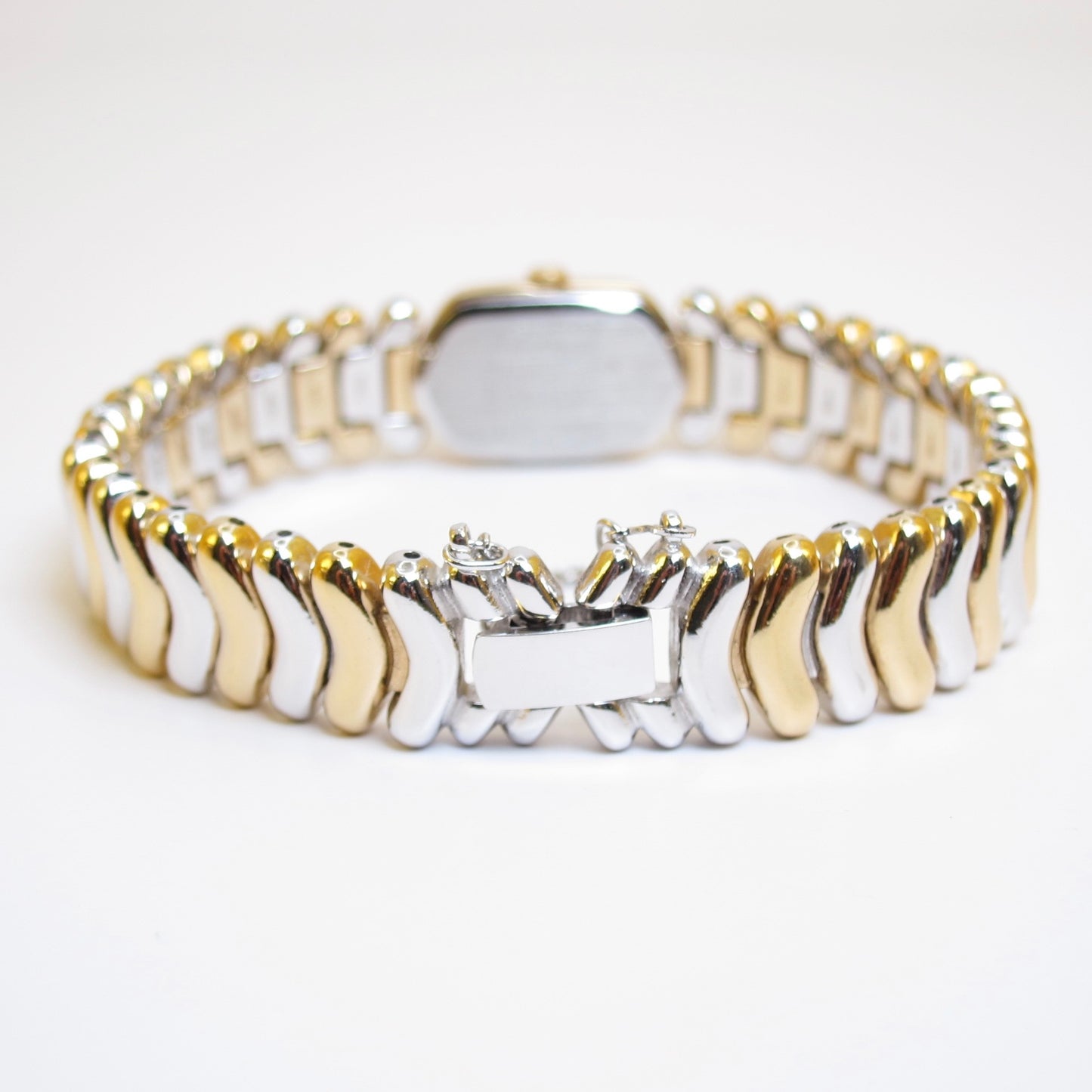 Seiko Vintage Hexagon Two Tone Wavy Bracelet Watch