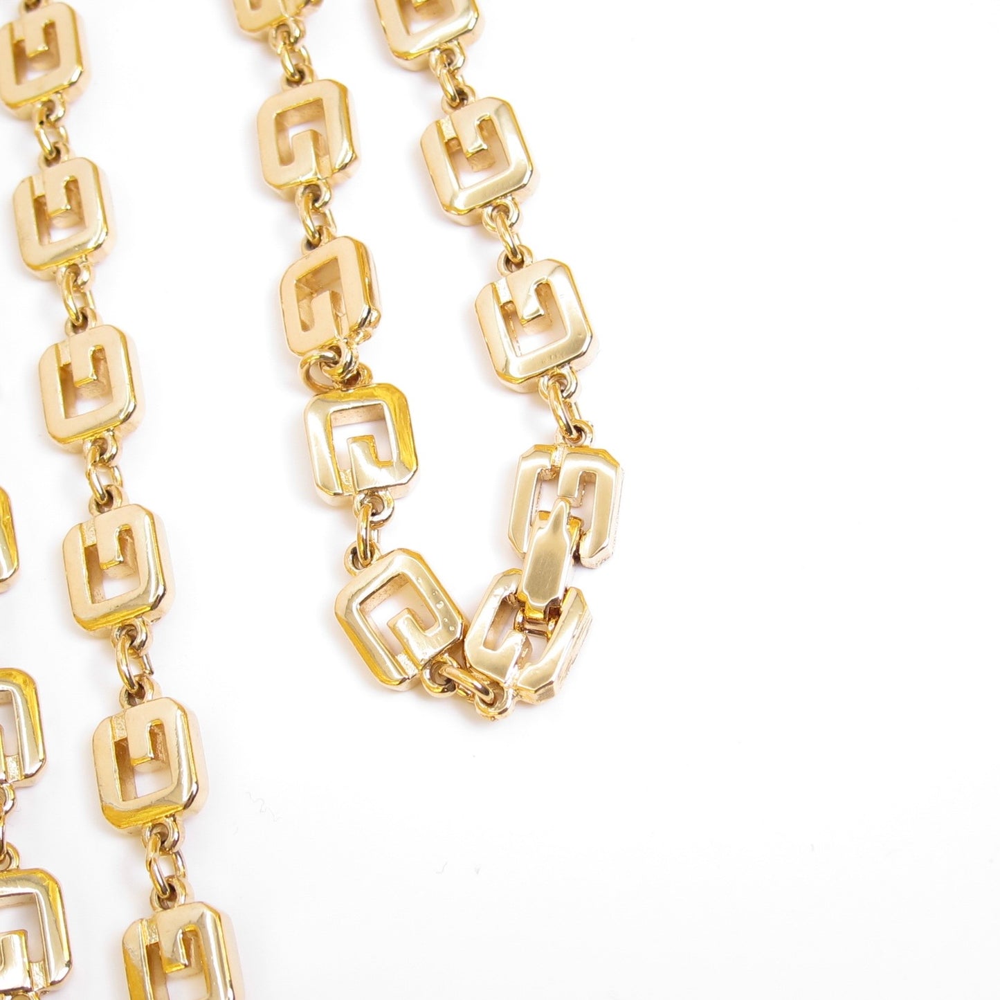 Givenchy Vintage G Logo Golden Long Necklace