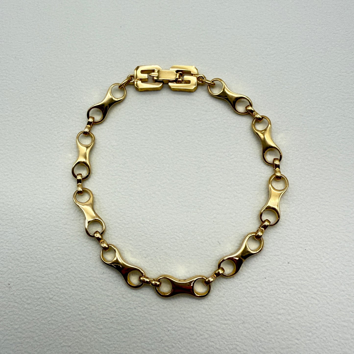 Givenchy Vintage Gg Logo Stylish Golden Bracelet