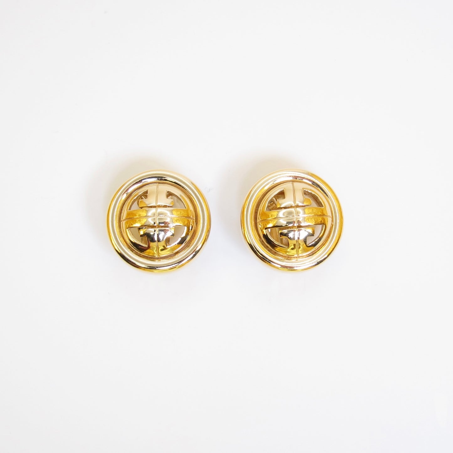 Givenchy Vintage 4G Logo Golden Clip-on Earrings