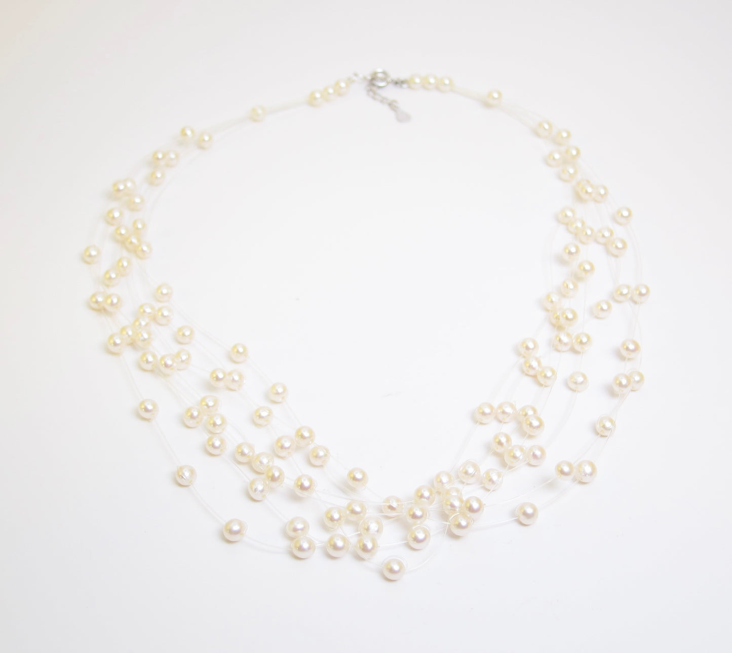 Tasaki Vintage Freshwater Pearl Necklace with Silver Buckle