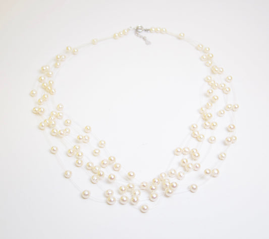 Tasaki Vintage Freshwater Pearl Necklace with Silver Buckle