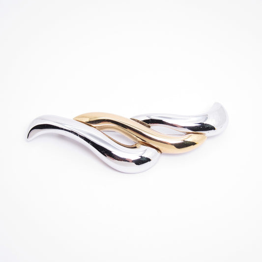 Givenchy Vintage Two Tone Wave Brooch