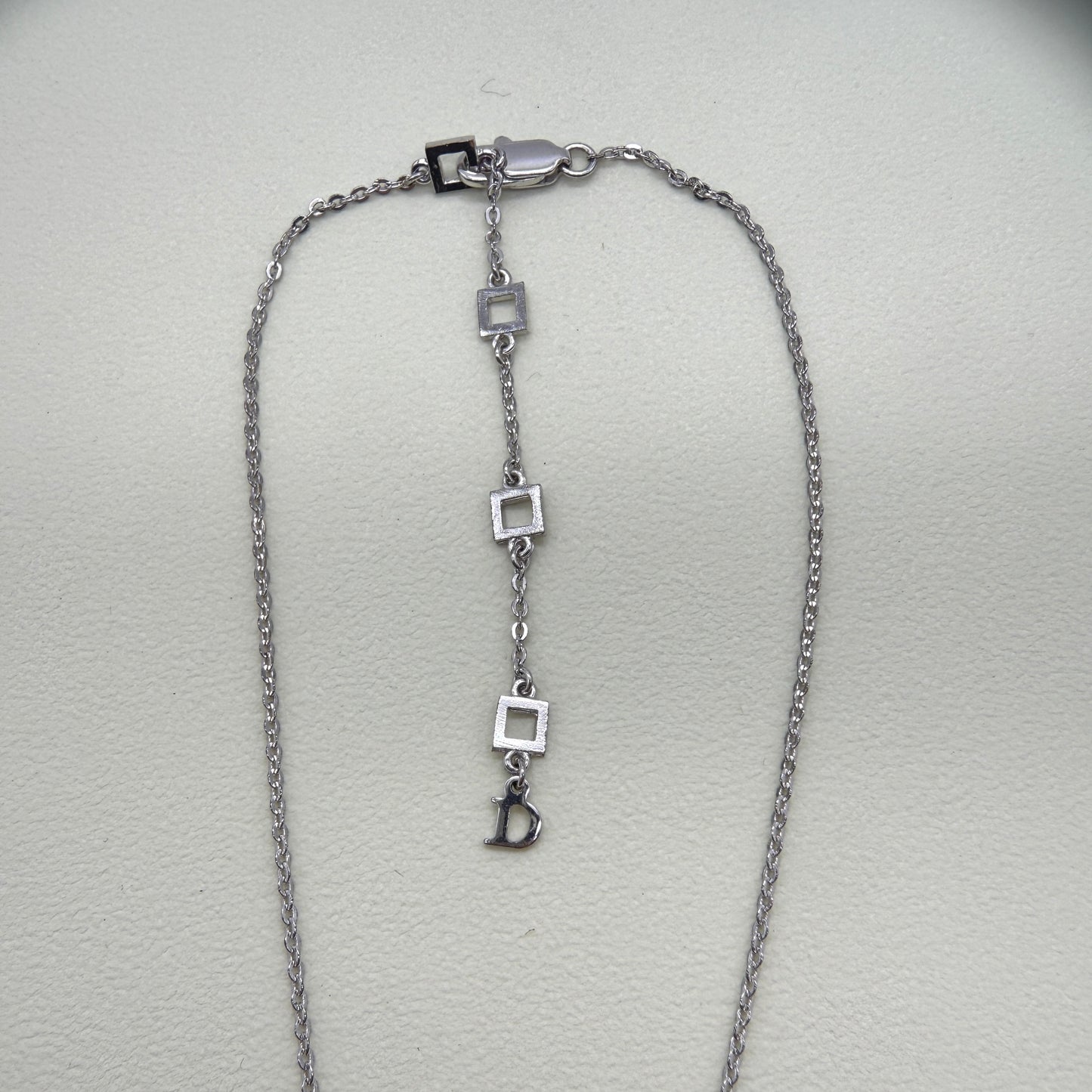 Christian Dior Vintage I Love Dior Silver Necklace
