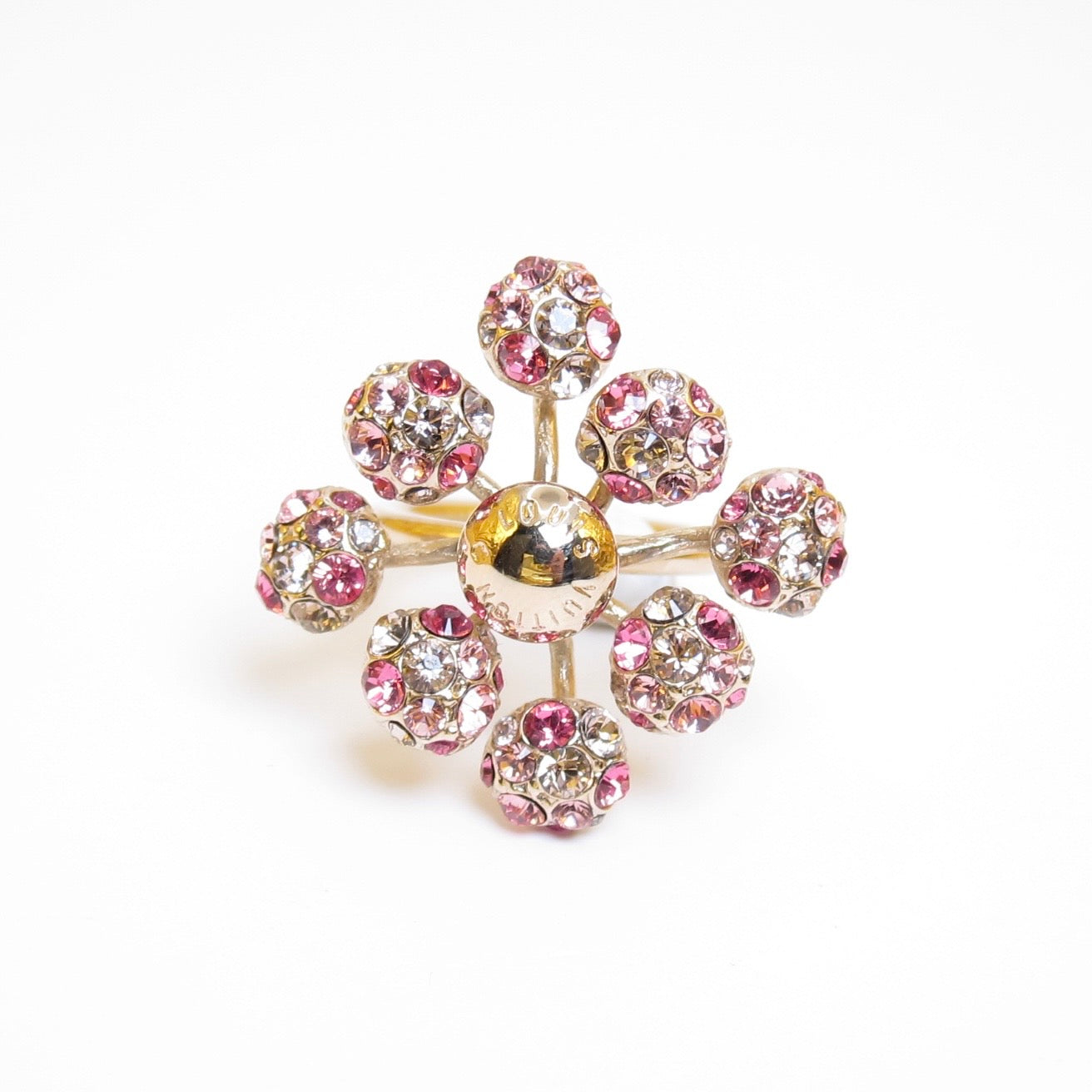 Louis Vuitton Vintage Mille Et Une Nuits Pink Color Stone Golden Ring