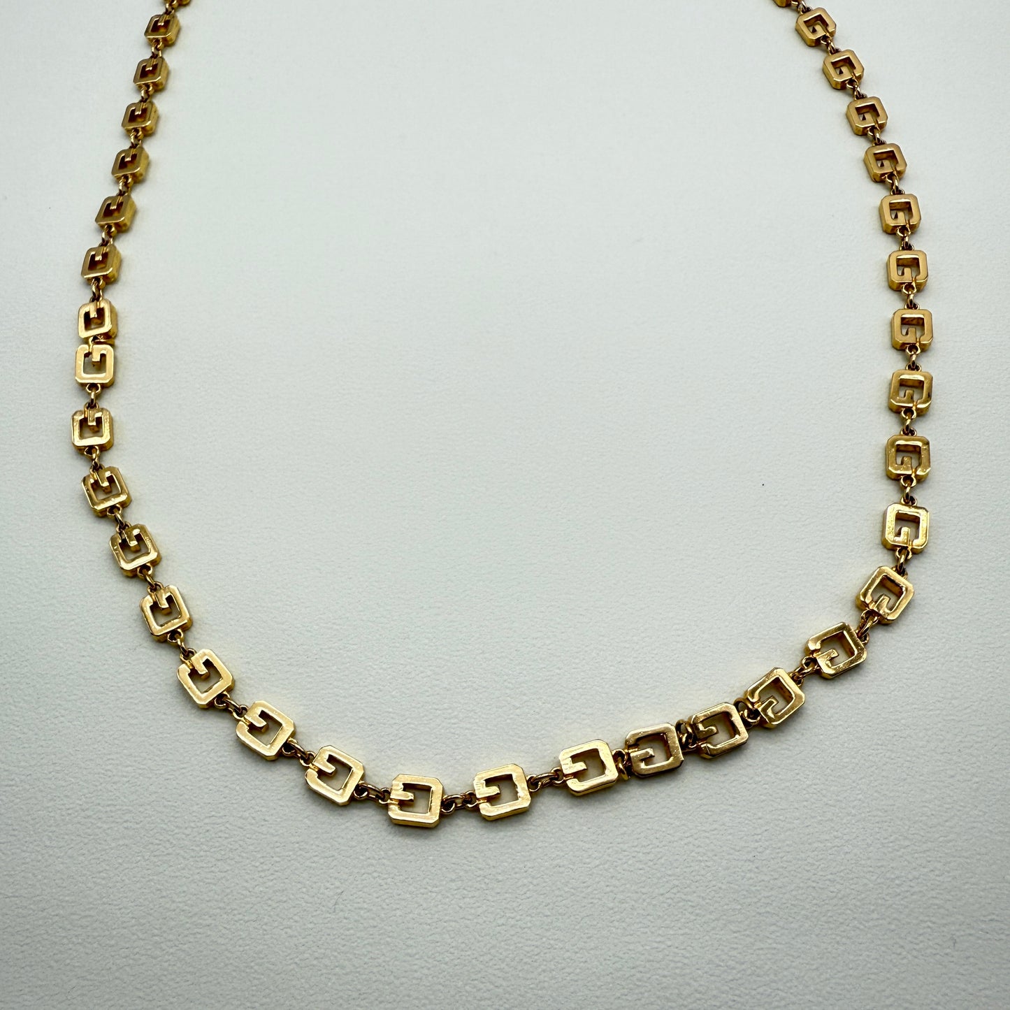 Givenchy Vintage G Logo Golden Long Necklace