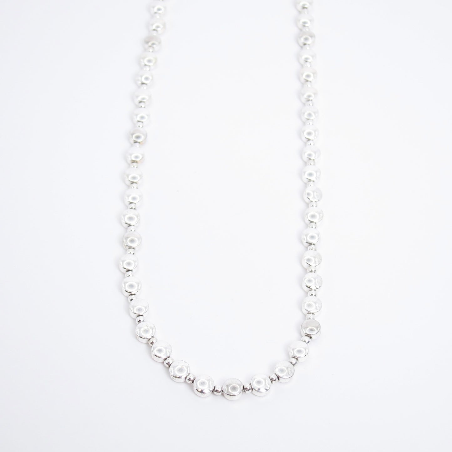 Monet Vintage Silver Bead Chain Necklace