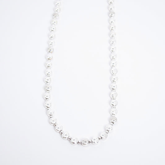 Monet Vintage Silver Bead Chain Necklace