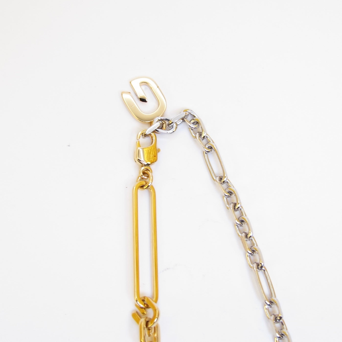 Givenchy Vintage G Logo Two Tone Necklace