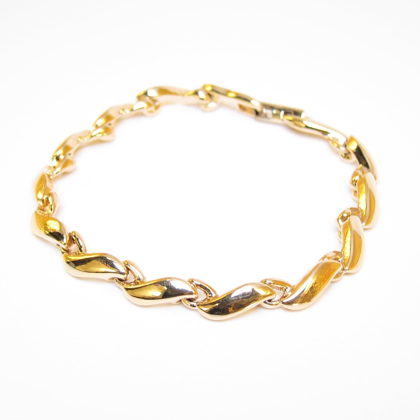 Nina Ricci Vintage Sculptural Wave Golden Bracelet
