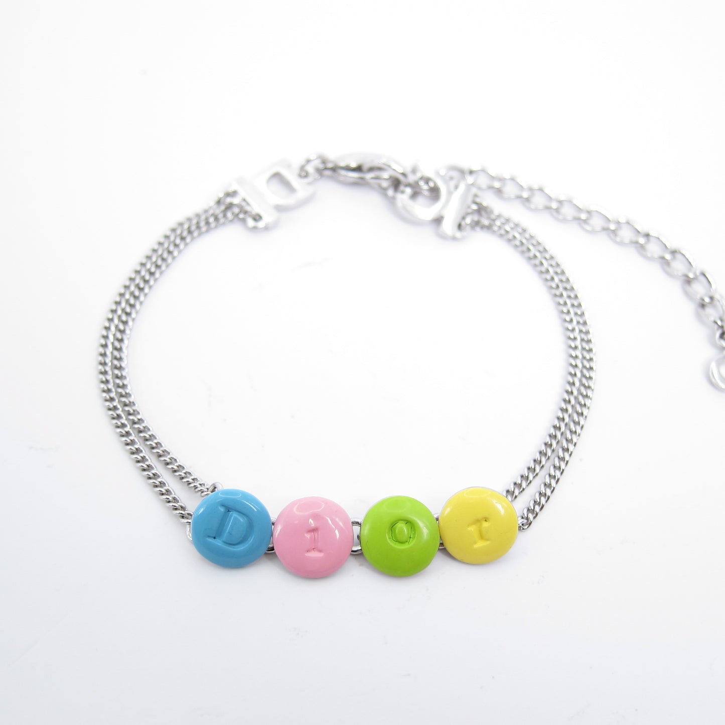 Christian Dior Vintage Dior 多色 Logo 銀手鐲
