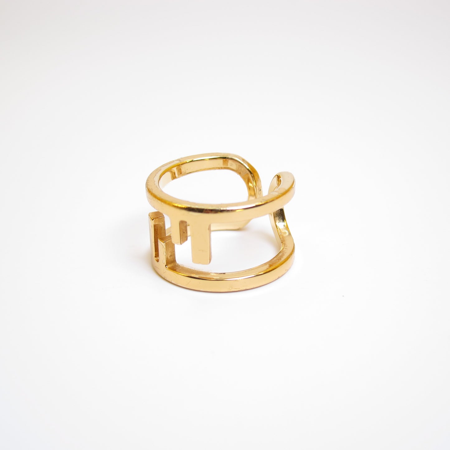 Fendi Vintage O'Lock Golden Ring