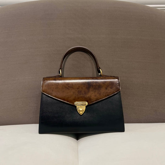 Valentino Brown And Black Leatherhandbag