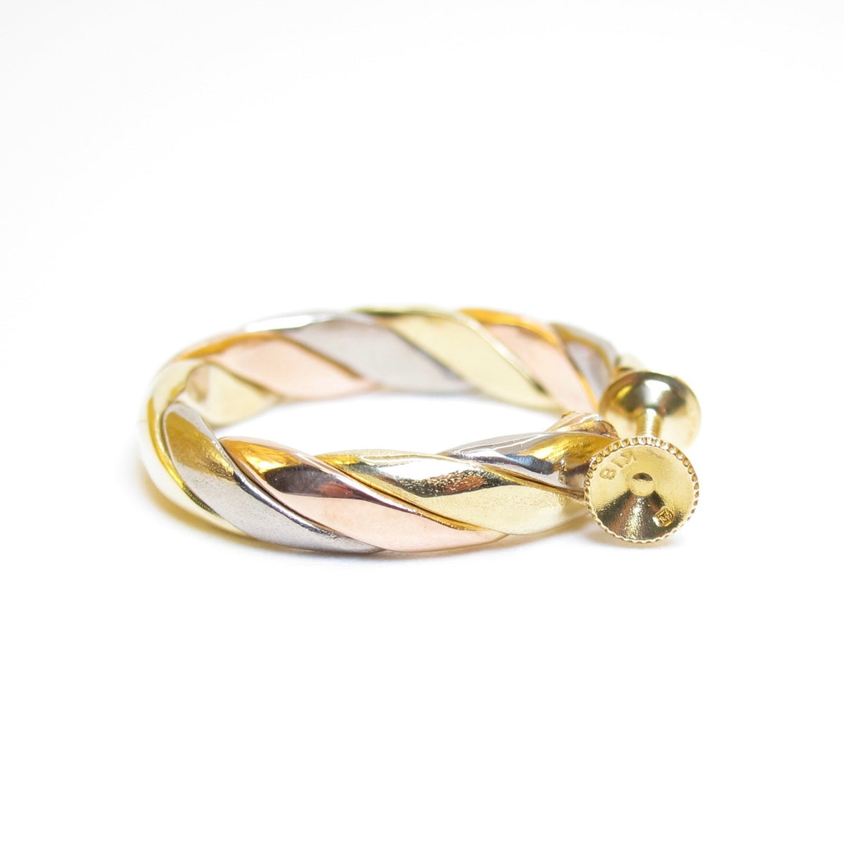 Mikimoto Vintage Mikimoto K18 Three Colors Clip-on Earrings