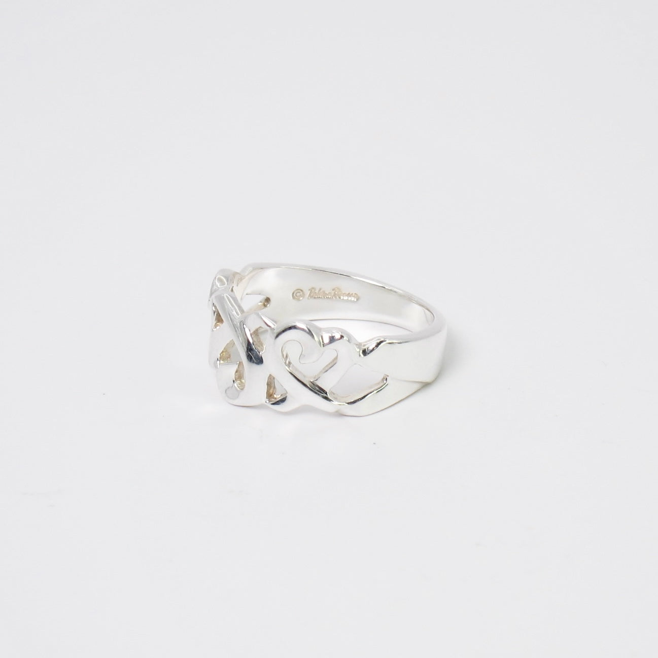 Tiffany Vintage Loving Heart 925 Silver Ring #11
