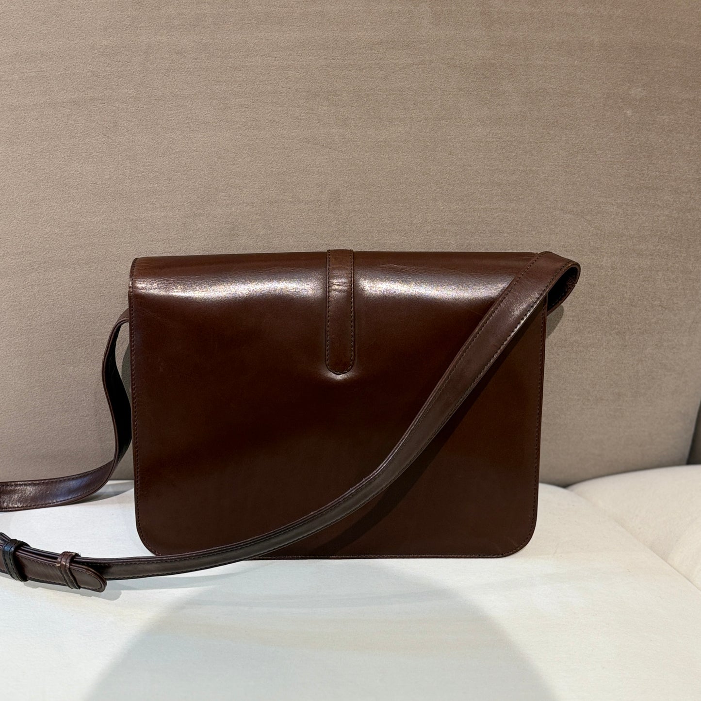 Givenchy 4G Golden Logo Brown Leather Shoulder Bag