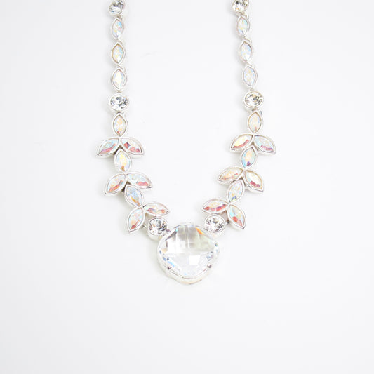 Givenchy Vintage Multi Color Stone Silver Necklace
