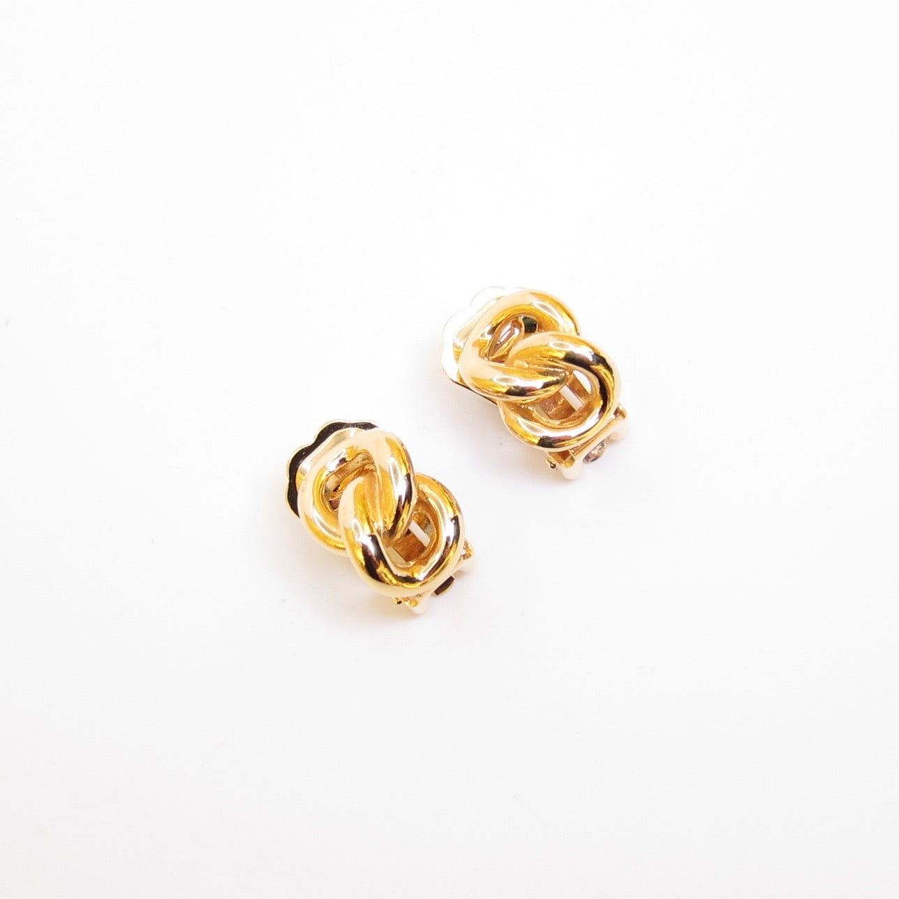 Christian Dior Vintage Link Golden Clip-on Earrings