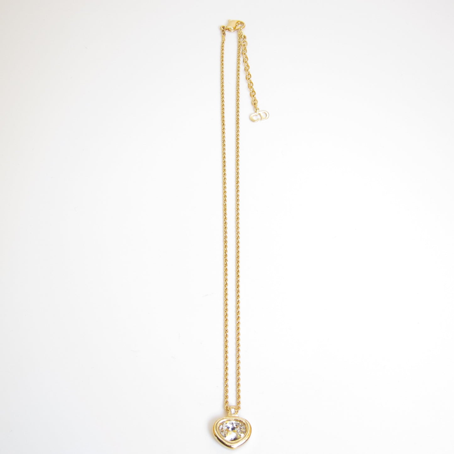 Christian Dior Vintage Rhinestone Motif Golden Necklace