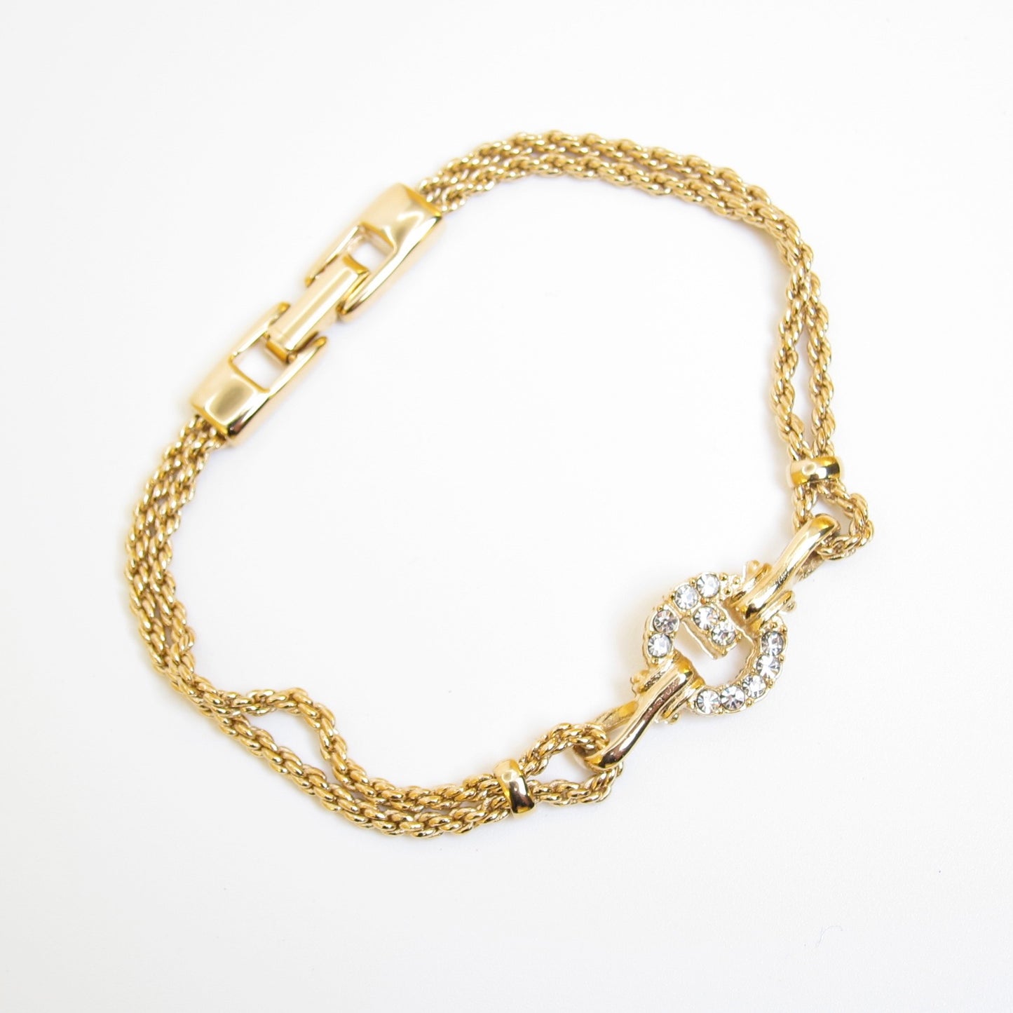 Givenchy Vintage Crystal Double-Rope Bracelet