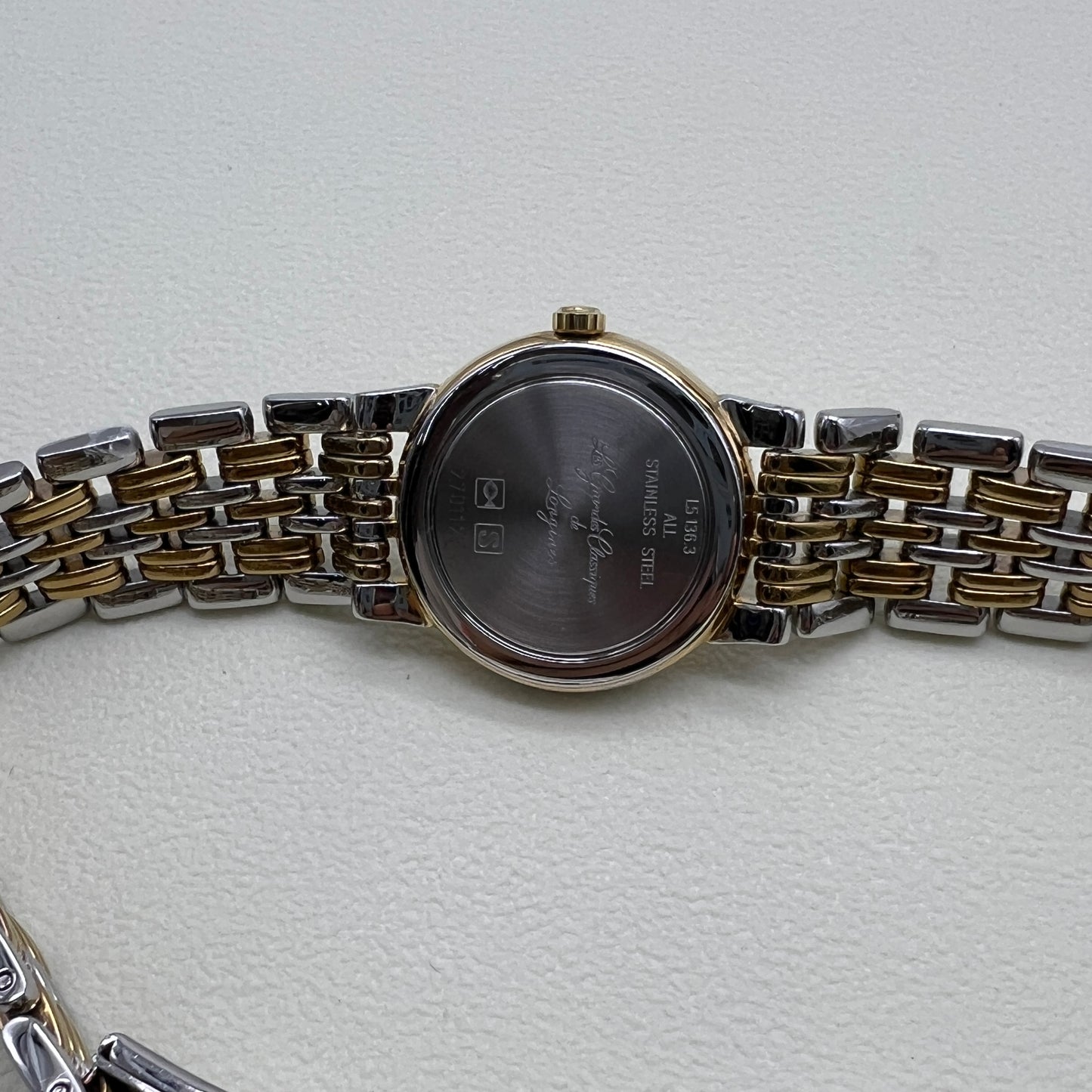 Longines Vintage Round Ivory Face Two Tone Ladies Watch