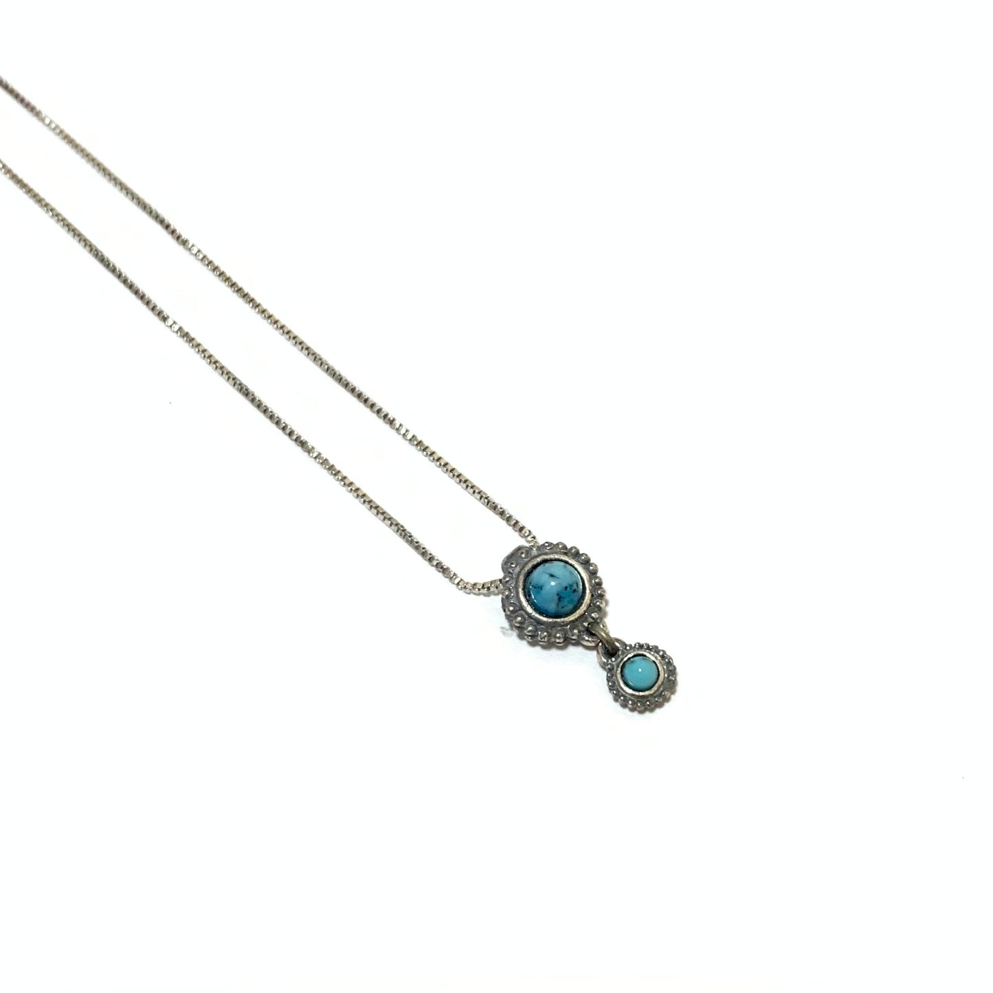 Christian Dior Vintage Blue Stone Silver Necklace