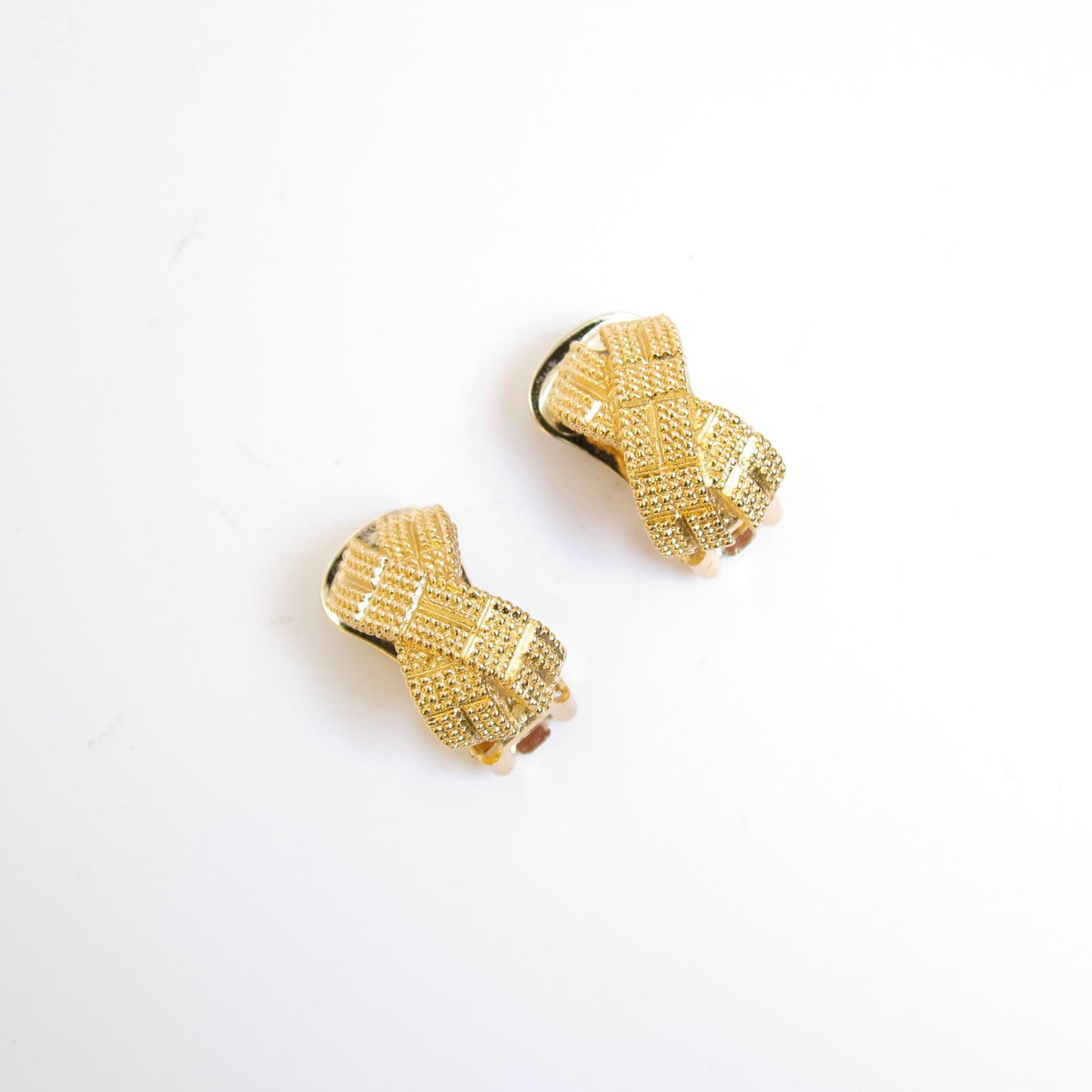 Christian Dior Vintage Cross Golden Clip-on Earrings