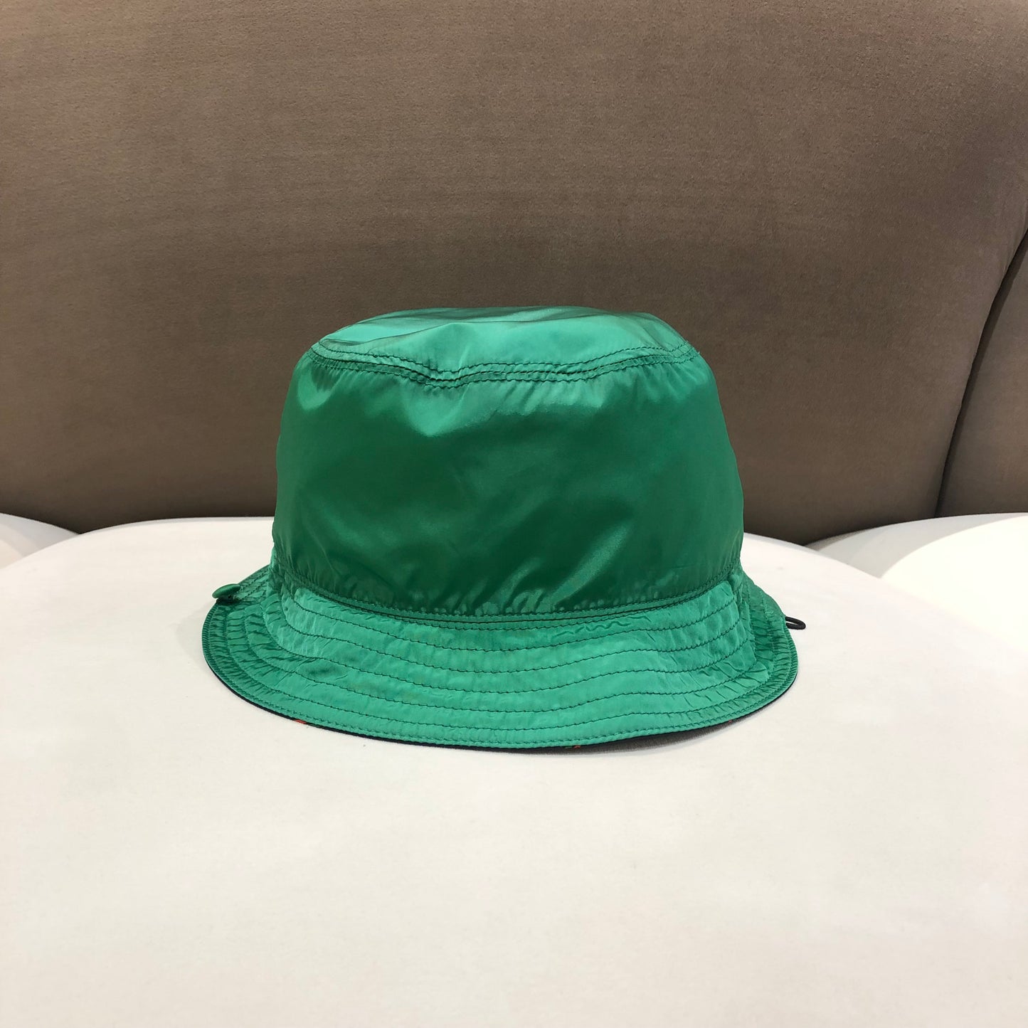 Gucci Vintage Reversible Green Nylon Bucket Hat
