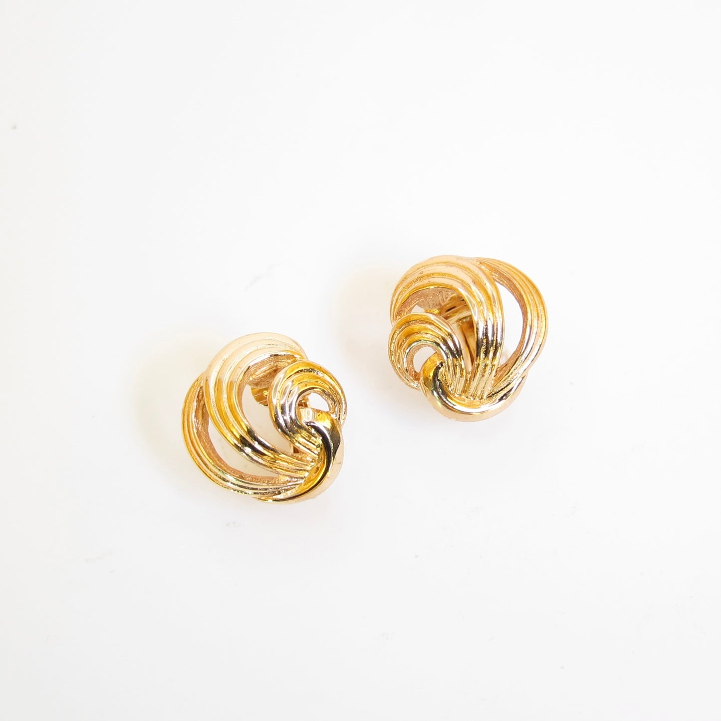 Christian Dior Vintage Stylish Golden Clip-on Earrings